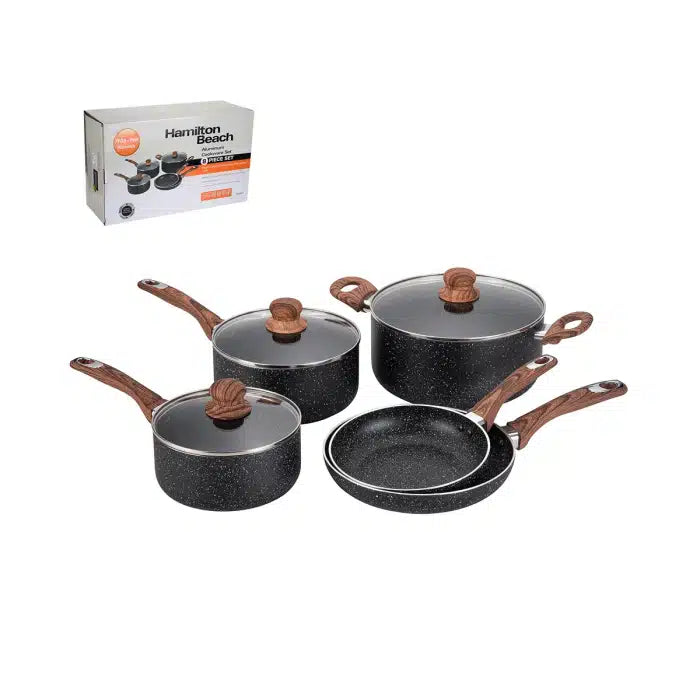 Hamilton Beach Set De Ollas Antiadherente Induccion 3.0Mm 8 Pzas Hap601