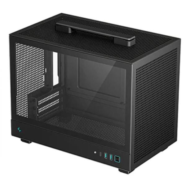 CASE DEEPCOOL CH160 BK MINI TOWER SIN VENTILACIÓN INCLUIDA CON VIDRIO LATERAL Y MALLA FRONTAL R-CH160-BKNGI0-G-1