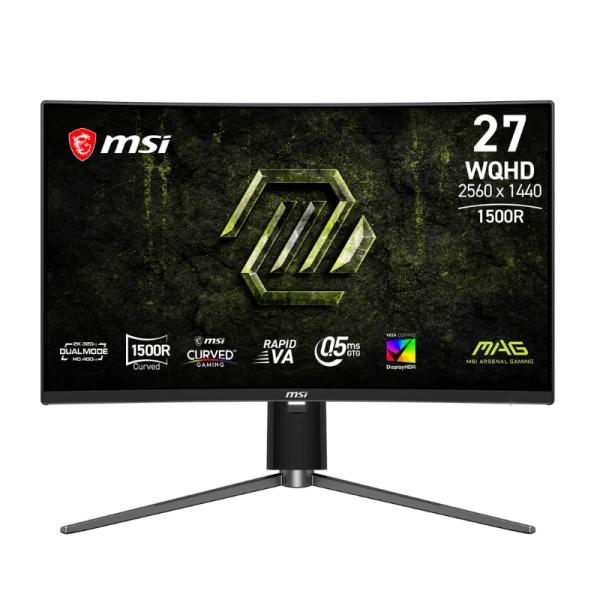 MONITOR GAMING MSI MAG 274CQPDF X32 27" CURVO 1500R WQHD 320HZ HD 400HZ RAPID VA FREESYNC PREMIUM HDR400