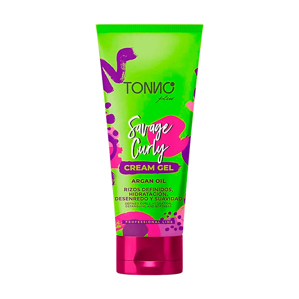 CREMA GEL RIZOS DEFINIDOS TONNO PLUS SAVAGE CURLY 180 ML CON ACEITE DE ARGÁN