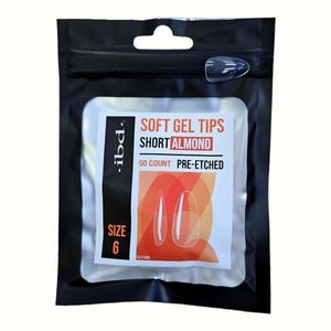 SOFT GEL TIPS SHORT ALMOND 6