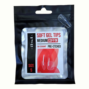 SOFT GEL TIPS MEDIUM COFFIN 5