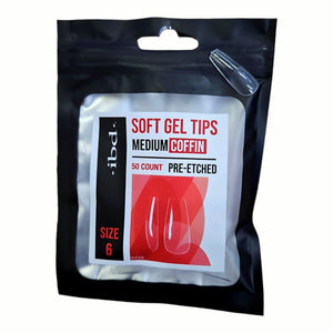 SOFT GEL TIPS MEDIUM COFFIN 6