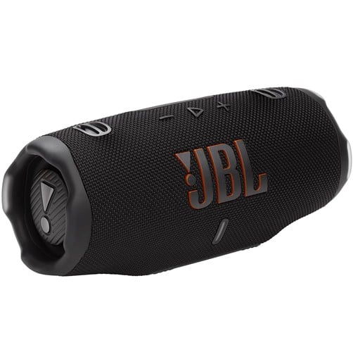 Parlante JBL Charge 6 negro, bocina portátil Bluetooth de alta calidad para un sonido envolvente. Diseño resistente en color negro.