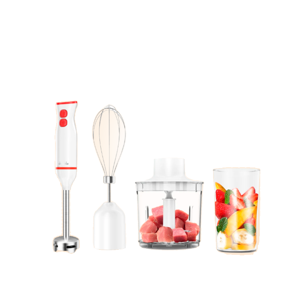 LICUADORA MANO SET 4 EN 1 150W (2 VELOC) KUJB003W Decakila con accesorios incluidos