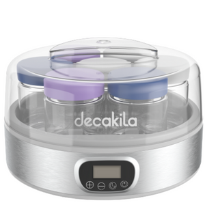 YOGURT MAKER 7PCS 18W KUYM001W Decakila para preparar yogur casero con diseño compacto y eficiente de 7 tarros.