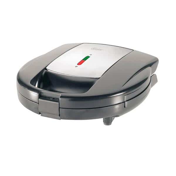 Sandwichera Oster Compacta - 2 Rebanadas - Placas Removibles Antiadherentes - Termostato Automático - Cierre De Seguridad Vertical - Luces Indicadoras