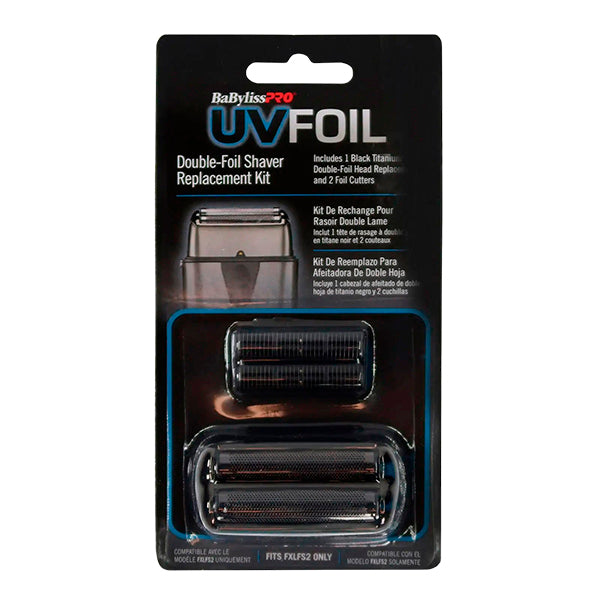 KIT REPUESTO UVFOIL BABYLISSPRO DOBLE HOJA FXLRF2 PARA AFEITADORA FXLFS2
