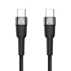 CABLE TRENZADO DE NAILON DE 100 W, TIPO C A TIPO C, 1,8 M (6 PIES) - DURA SPEED