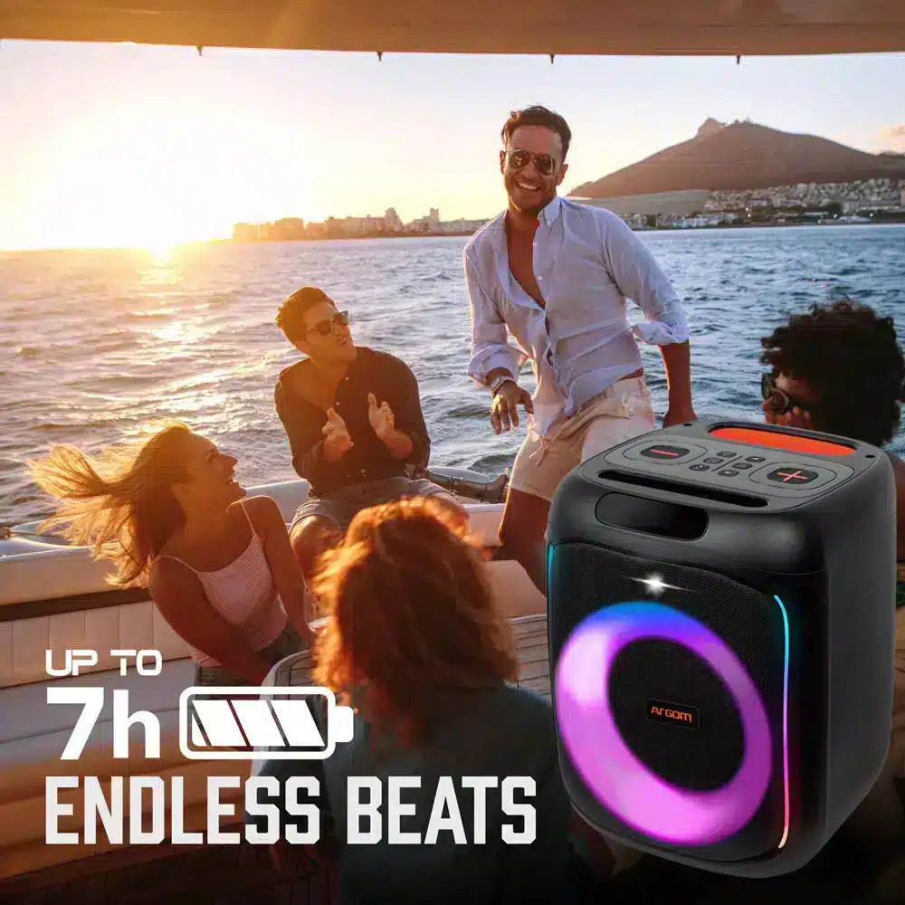 Altavoz Bt Inalámbrico Premium Rave Box 65 Con Luz Led Show Argom Tech