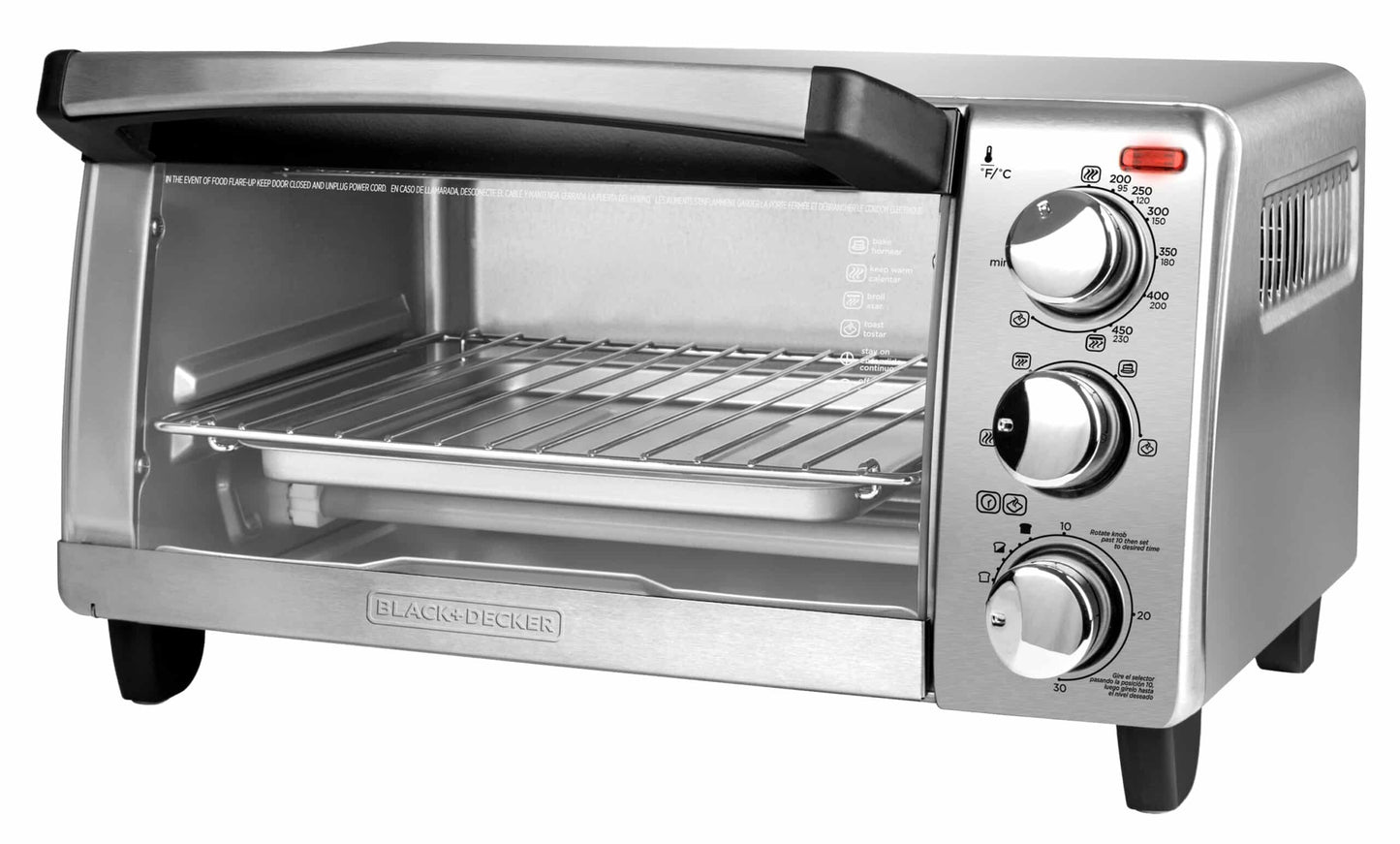 Black + Decker Horno 4 Rebanadas Inox To1760Ss-La