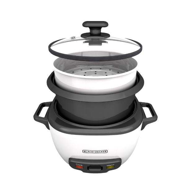 Black + Decker Olla Arrocera 14 Tz Cocidas Blanca Rc514