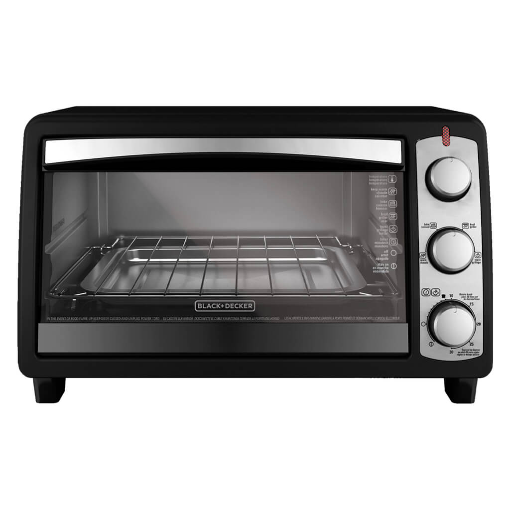 Black + Decker Horno Tostador 6 Rebanadas Negro Inox To1940Bd
