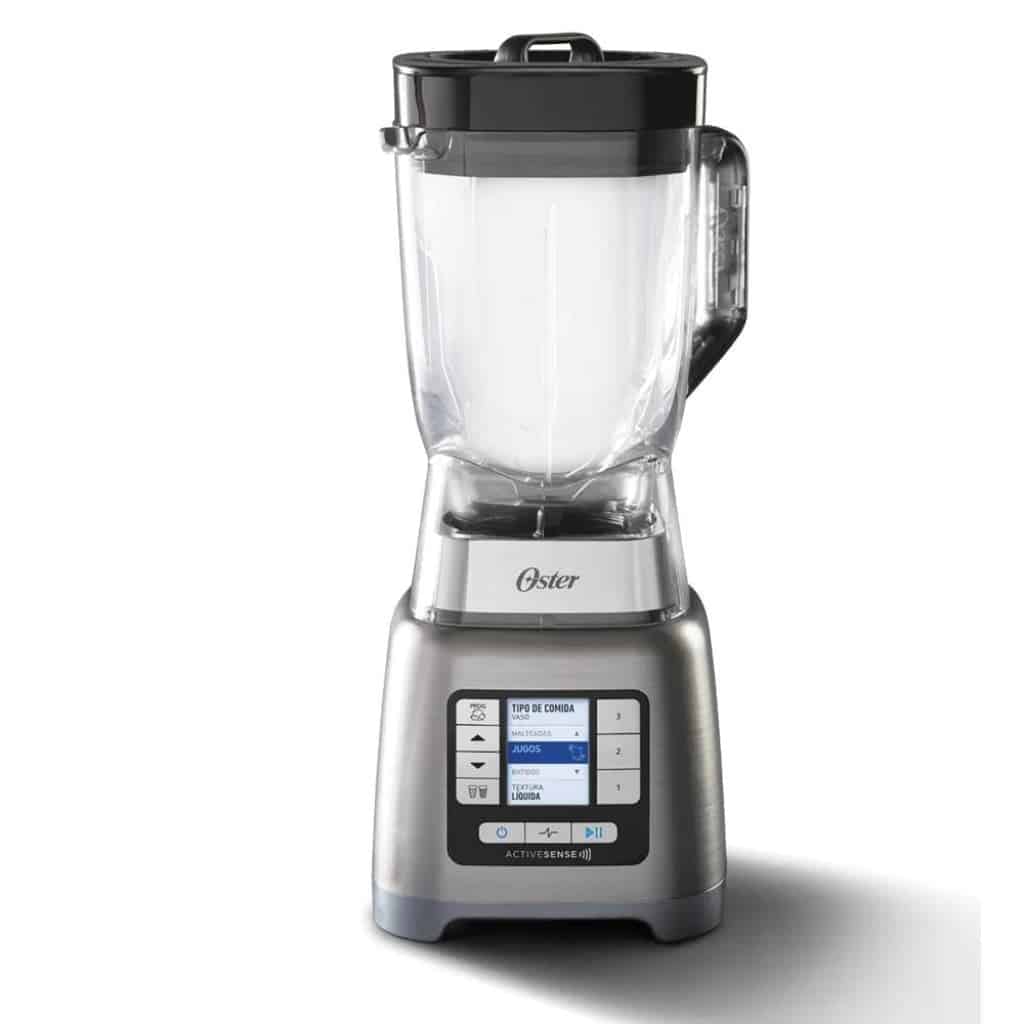 Licuadora Oster Tecnología Activesense Con Motor Reversible 2 Hp, Programas Automáticos, Cuchilla Doble Tamaño, Vaso Tritán 2 Litros, Acople Metálico Y Guía De Nutrición Incluida - Color Acero