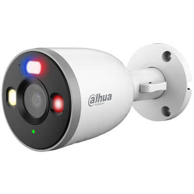 CAMARA WIFI DAHUA BULLET 5MP 2.8MM ILUM-DUAL 30MMIC+SPEAKER LUZ DISUASIVA IP67 F5D-PV con luces disuasivas para exterior