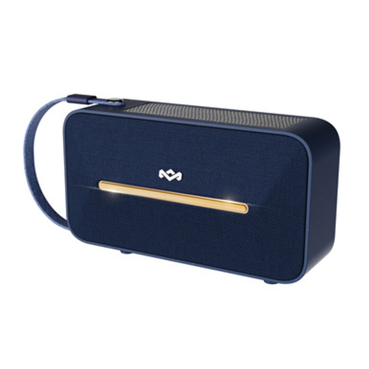Parlante solar Bluetooth resistente exterior con panel solar, modelo JA035BL, color azul y diseño portátil IP67 para actividades al aire libre.