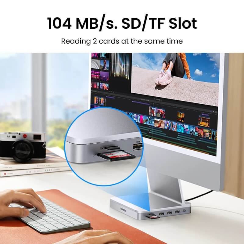 Ugreen-Hub Usb Tipo C A Usb 3,0, 5Gbps, Tarjeta Tf/Sd, 104 Mb/S, Para Imac, Macbook, Ipad Pro, Air, Pc, Accesorios Magnéticos 7 En 1 Gatgets Y Otros Productos Costa Rica