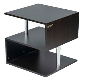 Kenneth Cole Mesa De Centro Color Negro W50 X H50 X D50 Cm-Kcwd2022054-B elegante mesa de centro negra moderna con estantes y soporte metálico