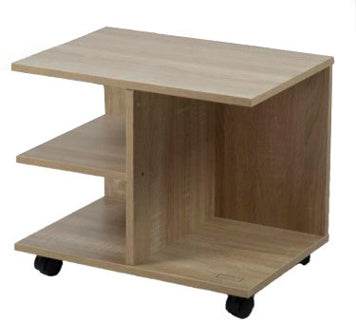 Kenneth Cole Mesa Al Lado Moderna Con Rueda Colo Roble W50 X H42.5 X D35 Cm-Kcwd2022057-O mesa auxiliar rodajas estantería ruedas color roble