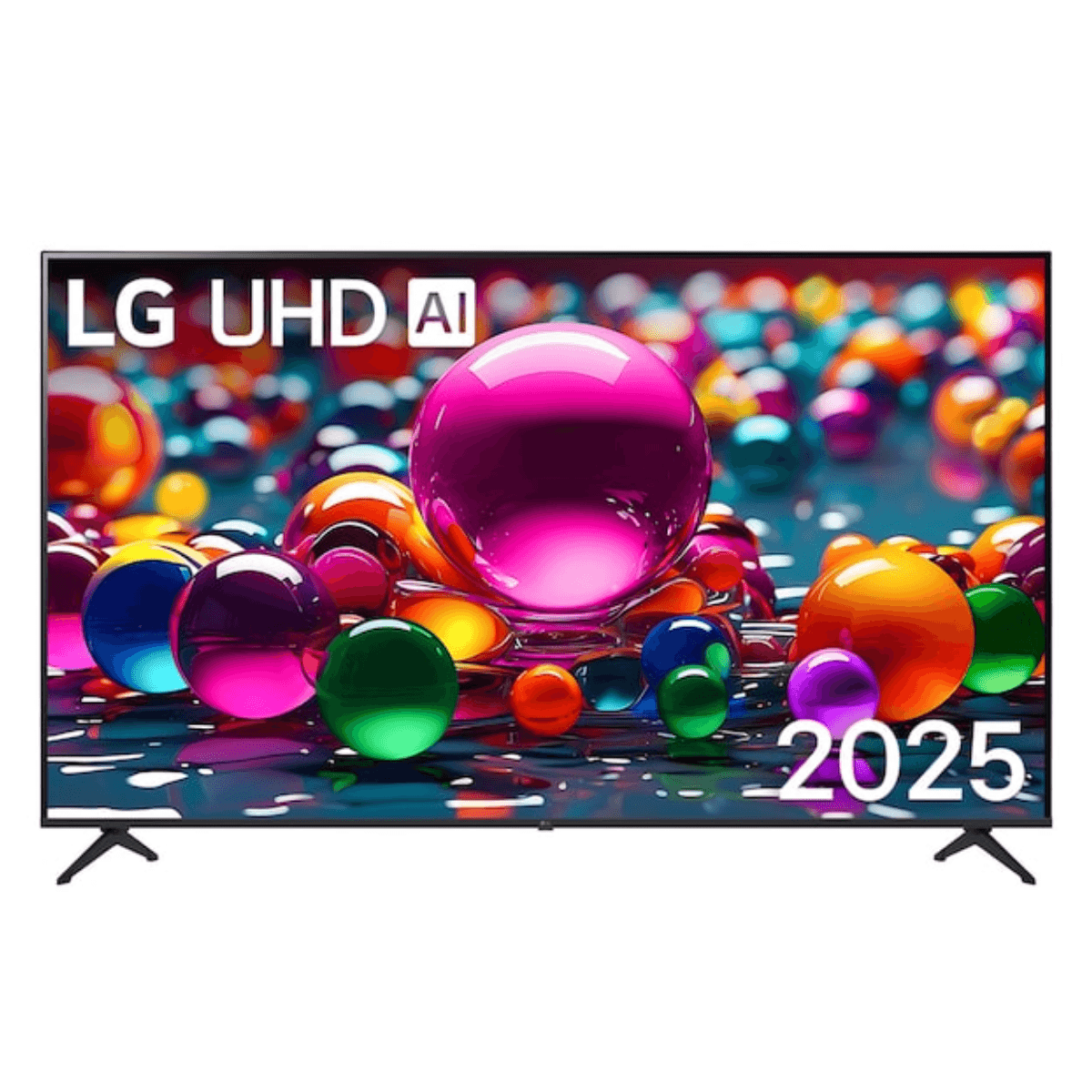 Televisor 86 pulgadas UHD 4K LG con diseño moderno y colores vibrantes para una experiencia visual excepcional.