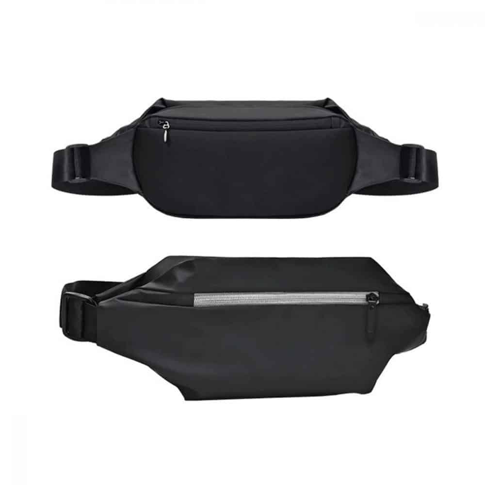 Mochila Xiaomi Sports Fanny Pack 34611 - black waterproof waist bag with zippered compartments for running and travel