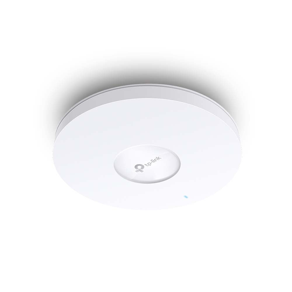 Tp-Link Punto De Acceso Omada Wifi 6 De Montaje En Techo Ax1800-Eap610 - vista desde abajo del punto de acceso blanco montado en techo