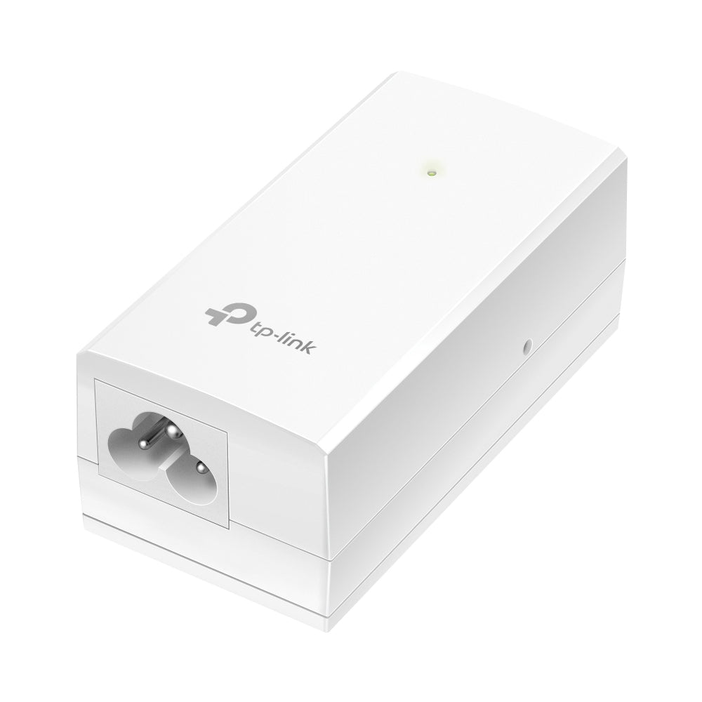Tp-Link Adaptador Poe Pasivo 24V - Poe2412G blanco compacto con puerto de corriente y LED indicador