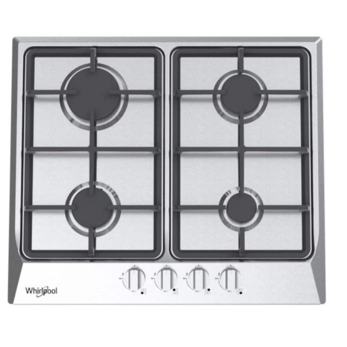 Plantilla Empotre Gas Whirlpool - 24 Pulgadas - Acero Inoxidable - 4 Quemadores De Aluminio