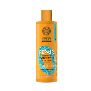 ACONDICIONADOR REPARADOR DE QUERATINA NATURA SIBERICA 400 ML para cabello seco y dañado, 100% original.