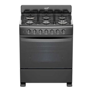Cocina a Gas Acros 30 Pulgadas 6 Quemadores Acero Negro LAFR2110B