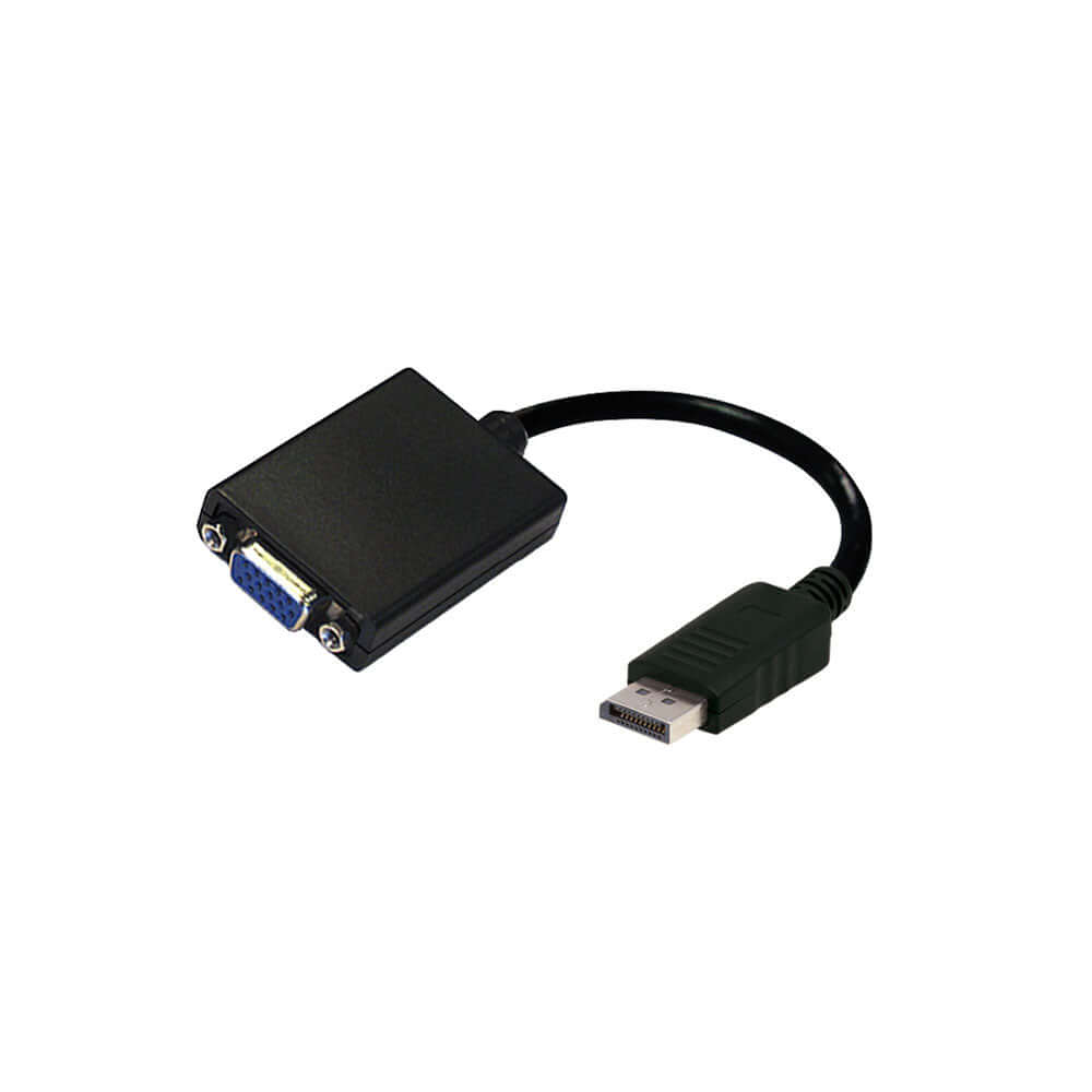 adaptador DisplayPort a VGA, conexión de alta calidad, compatible con monitores y proyectores.