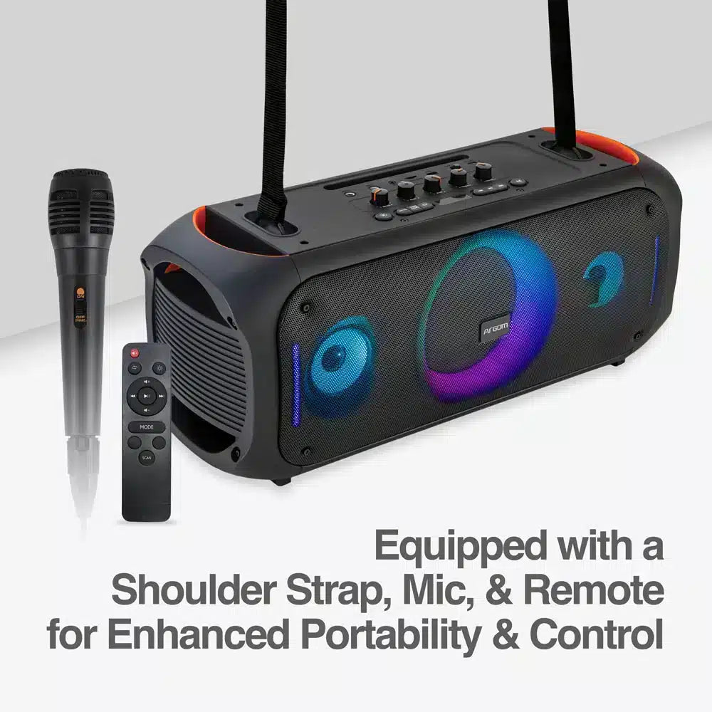 Altavoz Bt Inalámbrico Premium Rave 75 Con Luz Led Show Argom Tech Costa Rica