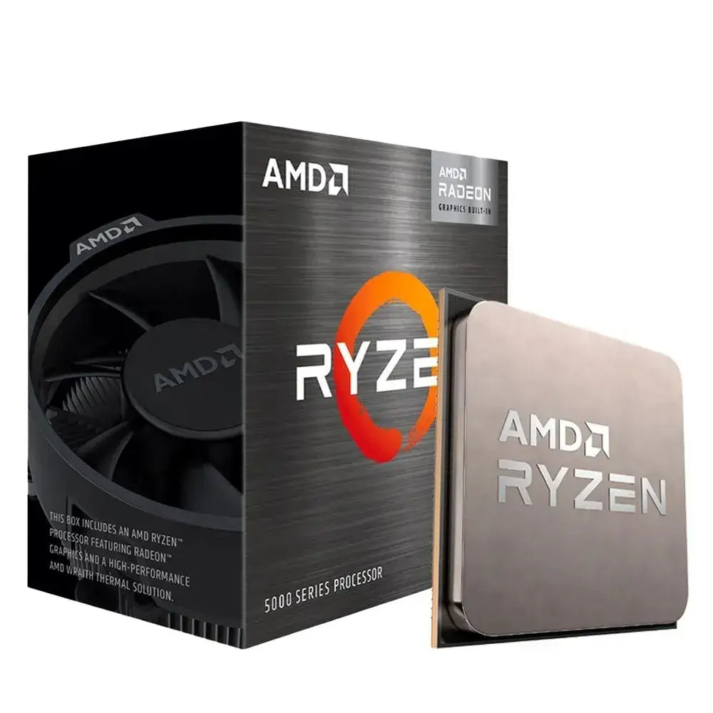 Procesador AMD Ryzen 7 5700G con ventilador y caja de la serie 5000, ideal para gamers y creadores de contenido.
