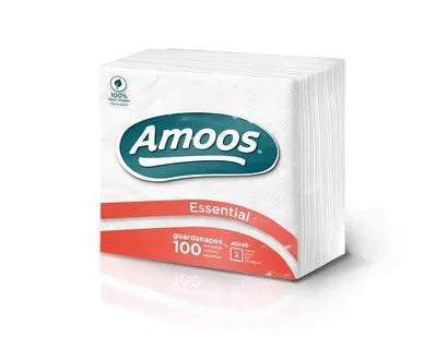 SERVILLETA AMOOS ESSENTIAL 22 X 22 CM 100 UNIDADES 2 CAPAS PAQUETE X 24 T622059