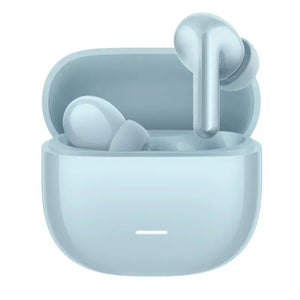 Audífonos Redmi Buds 8 Lite azul en estuche, diseño ergonómico y cómodo para una experiencia auditiva excepcional.