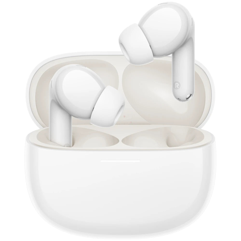 Audífonos Redmi Buds 8 White 73459 blanco con estuche de carga, diseño ergonómico y cancelación de ruido activa hasta 50 dB.
