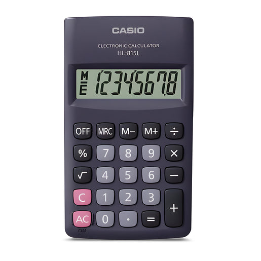 Calculadora Casio de Bolsillo 8 Dígitos Negra HL-815L-BK
