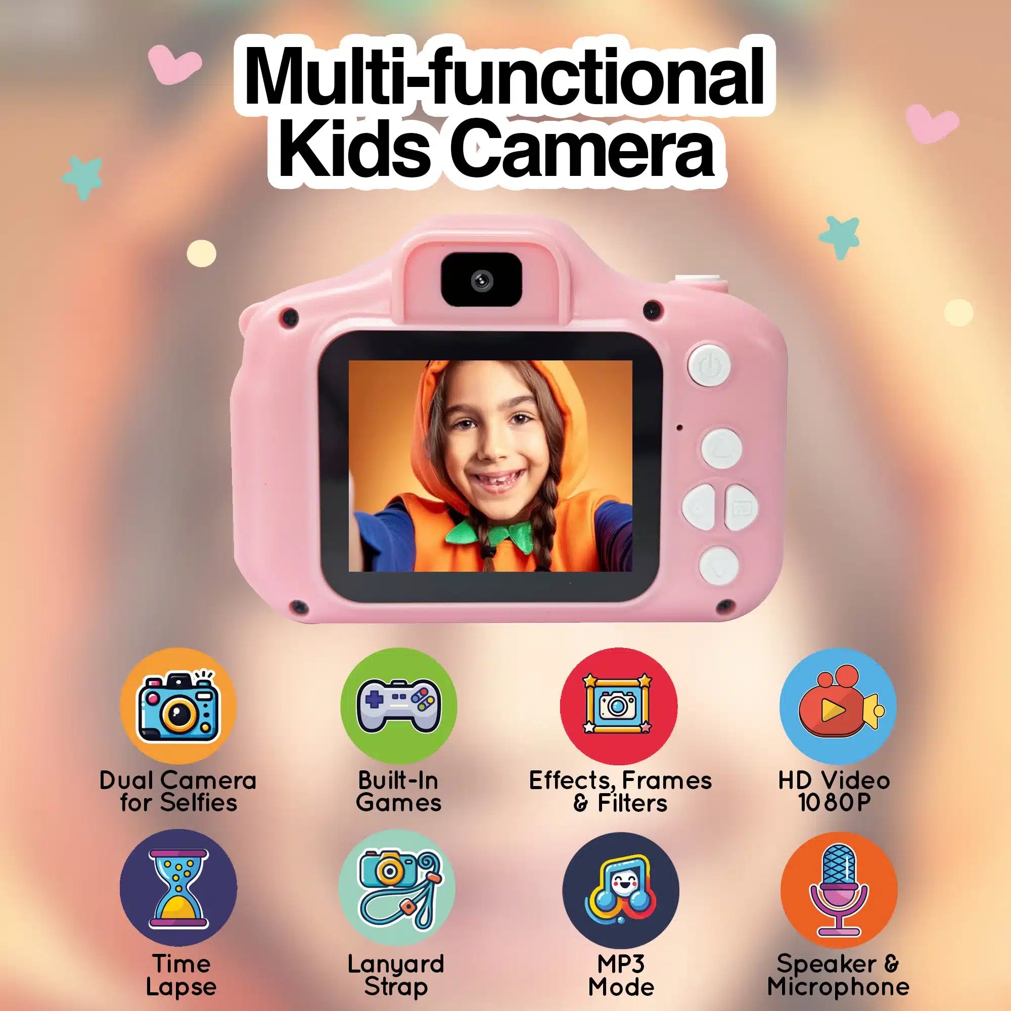 Cámara Magic Pix 81 - Cámara Digital Para Selfies Para Niños, Lente Dual celeste Cámaras Profesionales Costa Rica