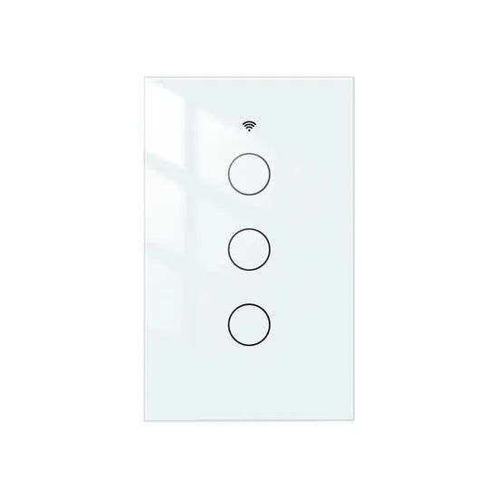 Carátula De Interruptor Triple Smart Wifi Touch Blanco 85- 240V Apagadores Inteligentes Costa Rica