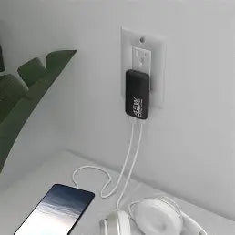 CARGADOR DE PARED UNNO TEKNO POWERPRO SLIM GAN USB-A USB-C PD45W PW5069BK