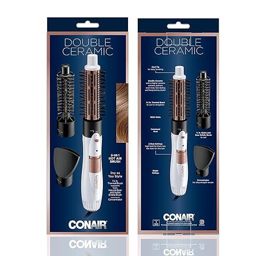 Cepillo de Aire Caliente Conair Double Ceramic 3 en 1 BC171N