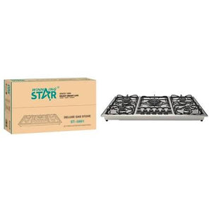 COCINA DE GAS DE 5 QUEMADORES WINNING STAR ST-5661 RQZ-532-WST-16419 PLATEADO