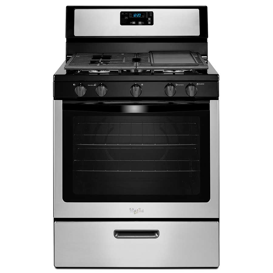 Cocina A Gas Whirlpool - 30 Pulgadas - Cubierta Acero Porcelanizado - 4 Quemadores - Encendido Electrónico Touch Cocinas Costa Rica