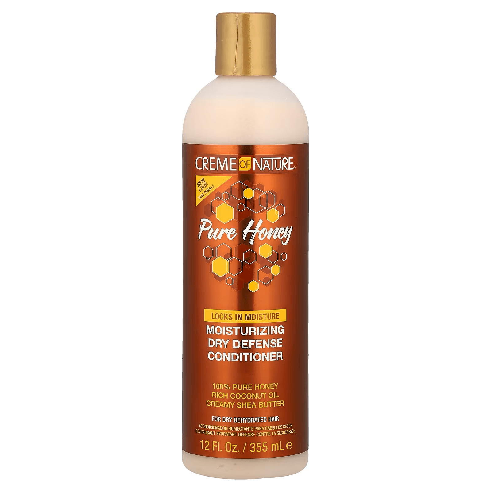 acondicionador hidratante cabello seco de Creme of Nature, humecta y cuida el cabello seco.