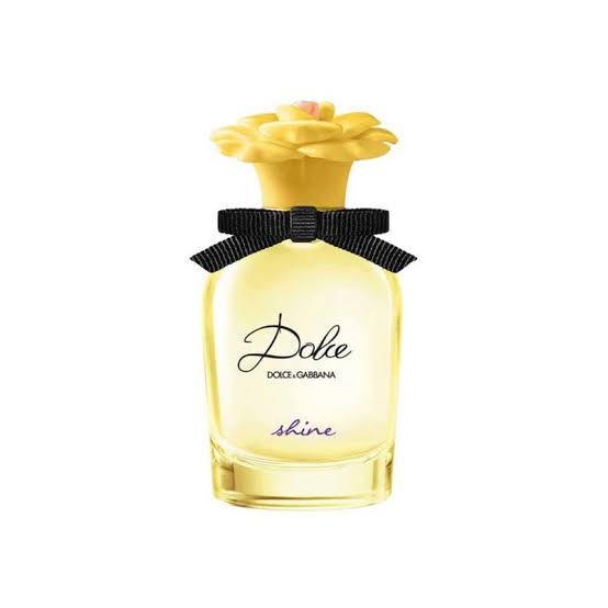 Dolce&Gabbana DOLCE SHINE EDP 75ml perfume bottle with floral cap and ribbon