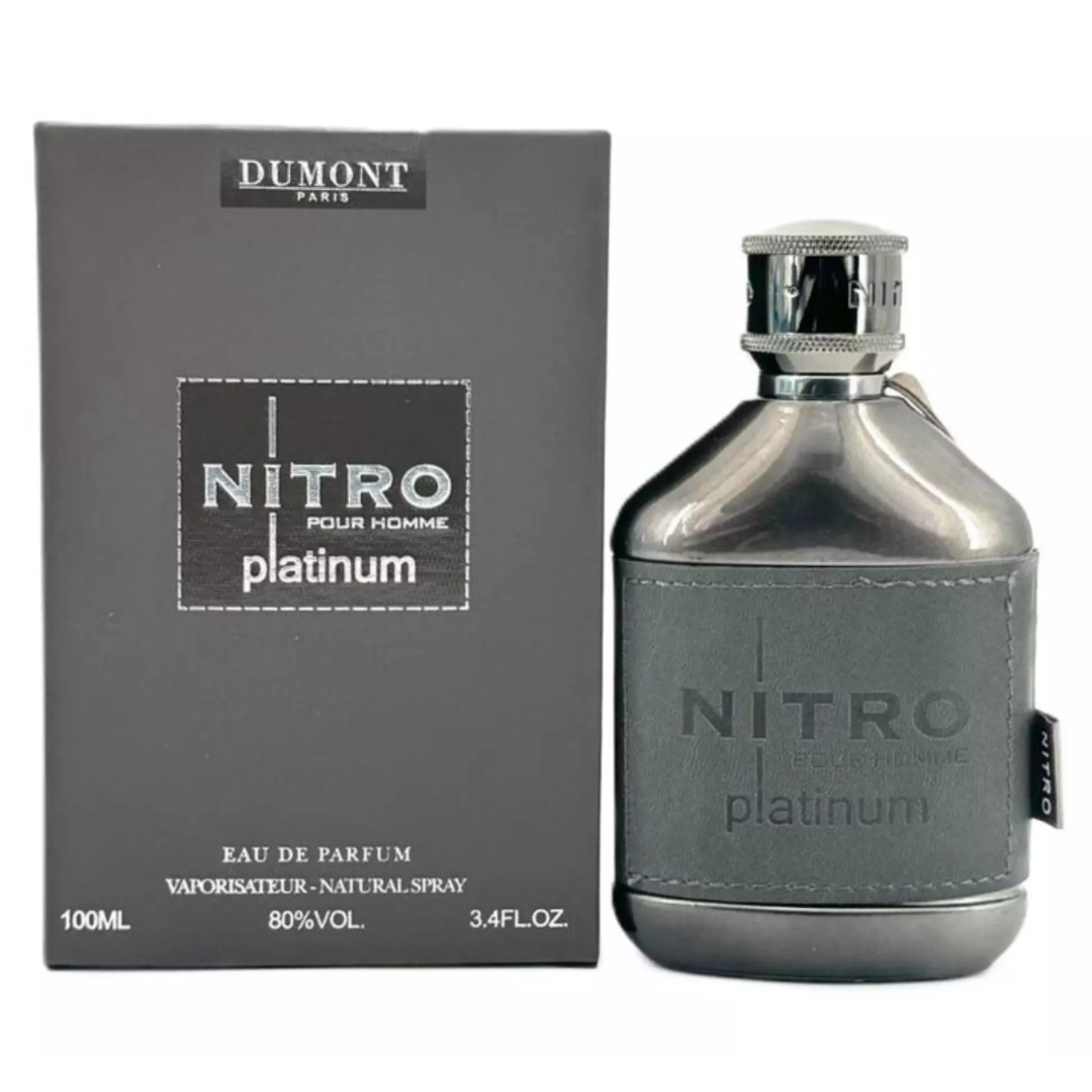 DUMONT NITRO PLATINUM EDP 100 ML perfume bottle and packaging