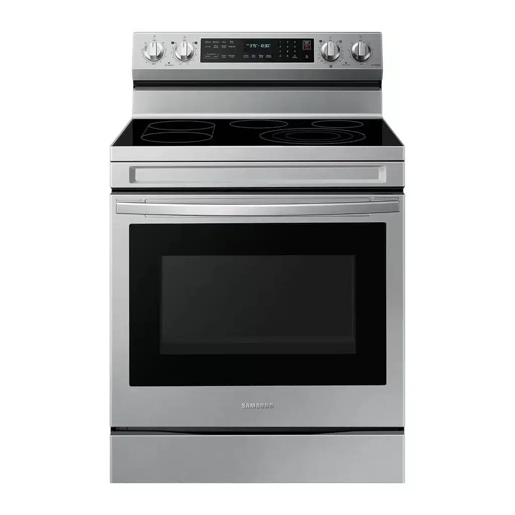 Estufa Electrica 30" 5 Quemadores Plancha De Aluminio Plateado Samsung Cocinas Costa Rica