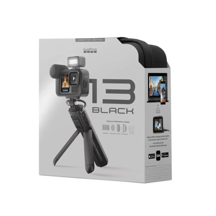 GoPro HERO13 Creator Edición en su empaque, ideal para creadores de contenido y aventuras.