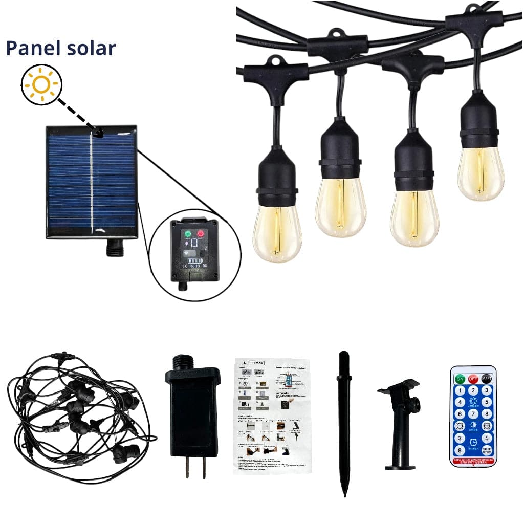 Guirnaldas Led Solar 2700K Ip65 7M Bombillos Inteligentes Costa Rica