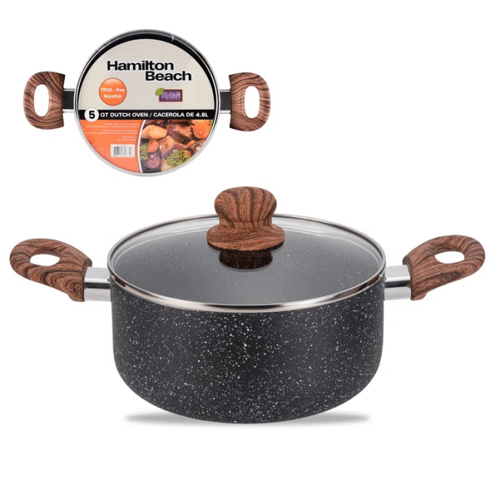 Hamilton Beach Dutch Oven Antiadherente 4.7L | 5Qt C/Tapa Marmol Induccion 3.0Mm Hap112 Productos De Cocina > Ollas Costa Rica